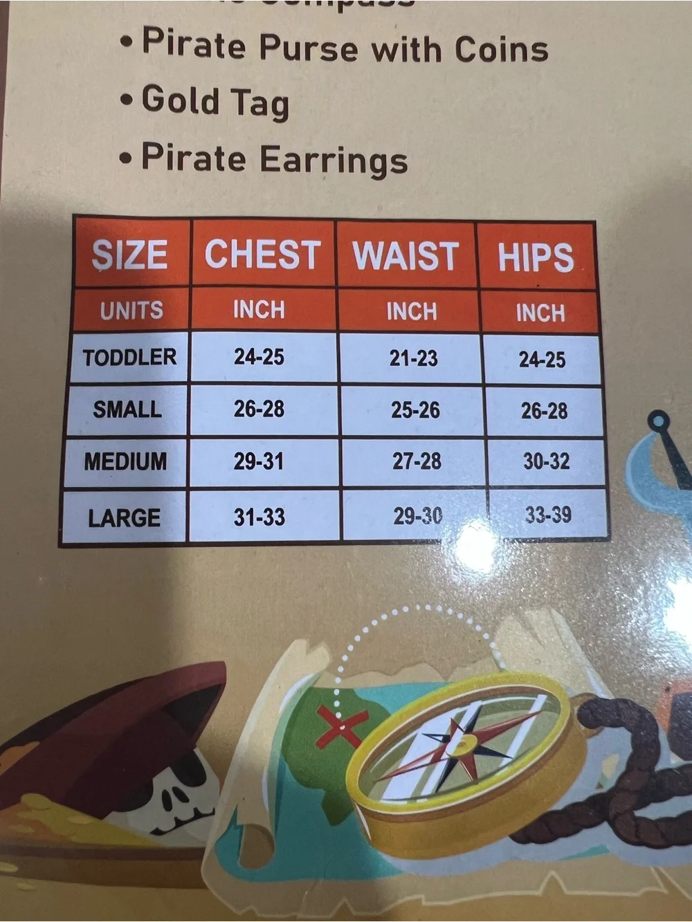 Child's Pirate Costume - Black, Red & Gold